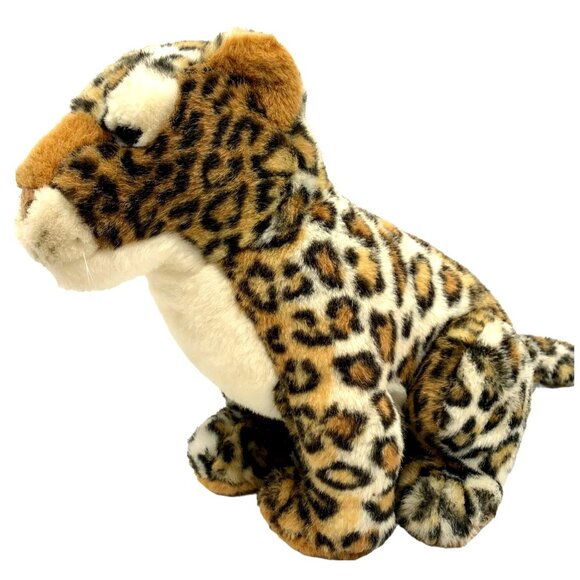 Leopard Plush Stuffed Animal Toy Realistic Cat Print vintage collectors lifelike - Picture 1 of 16